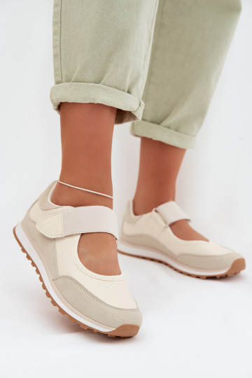 Scarpe sportive da donna con chiusura adesiva sabbia Aveliette 2