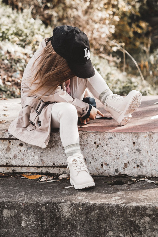 Caldi stivali per bambini colore avorio Dexter