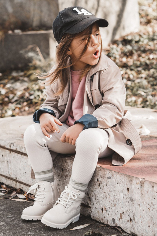 Caldi stivali per bambini colore avorio Dexter
