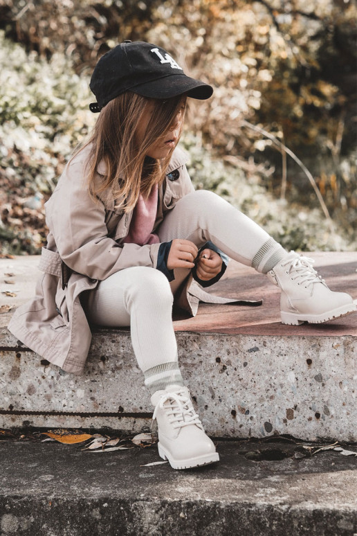 Caldi stivali per bambini colore avorio Dexter