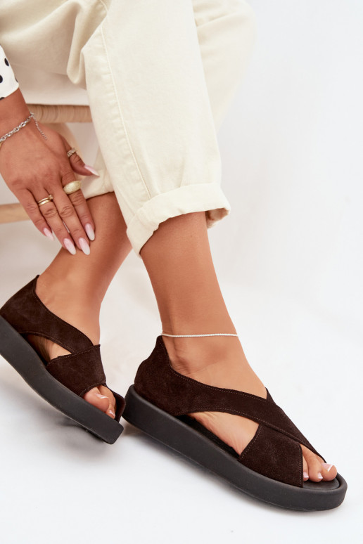 Sandali da donnaAbilitatoturalnego dalla pelle scamosciatau Zazoo 3196 CzekoladoAe