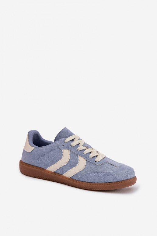 Scarpe modello sneakers Femminilein ecopelle scamosciatau colore blu Jesavella