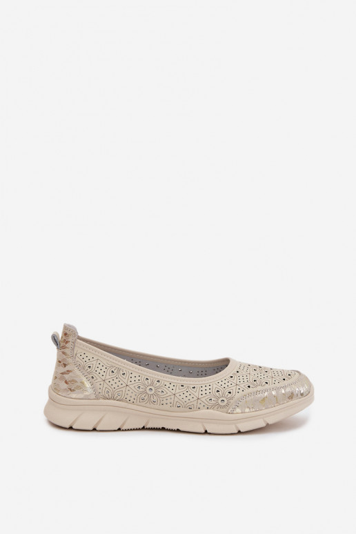 Ballerine traforateAbilitatoturalnej Skóry beige Palorette
