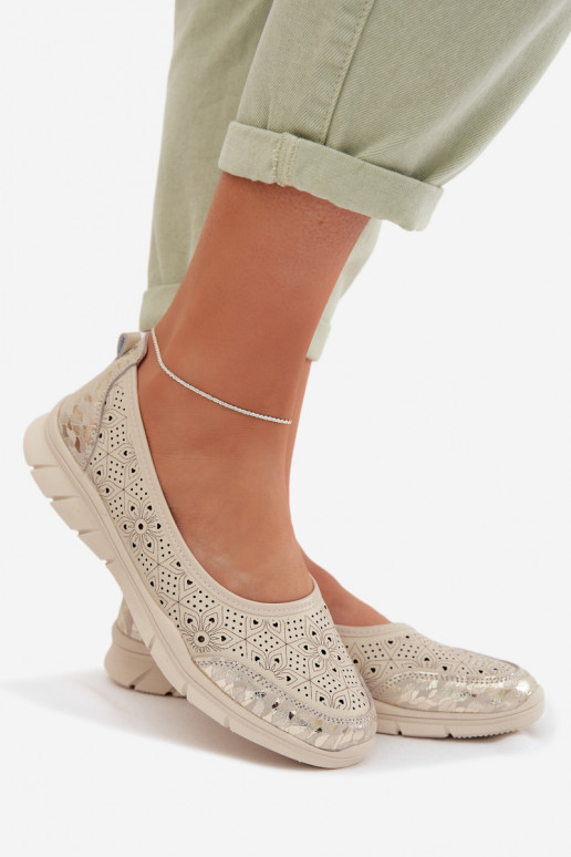 Ballerine traforateAbilitatoturalnej Skóry beige Palorette