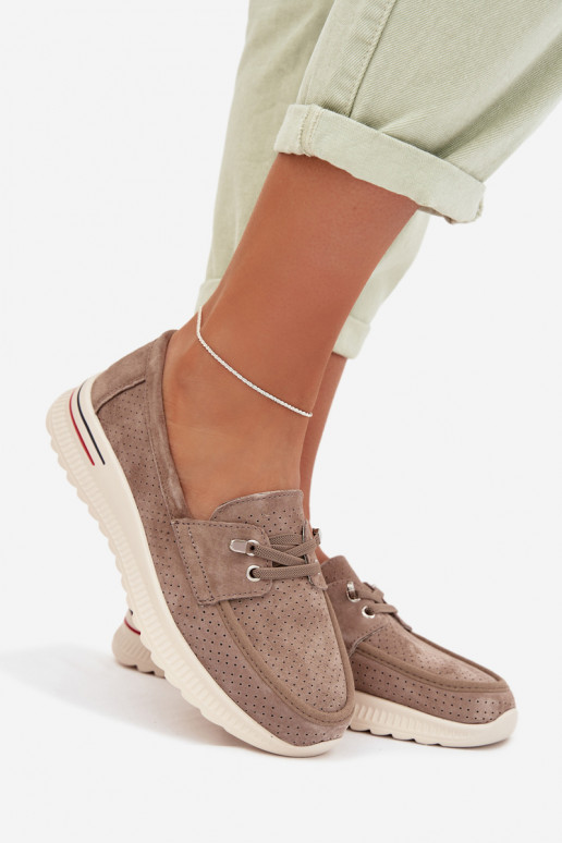 scarpeAbilitatoturalnego dalla pelle scamosciatau beige Selorette