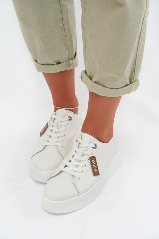 Scarpe modello sneakers FemminileAbilitatoturalnej Skóry D&A GR61-5591 Colore bianco