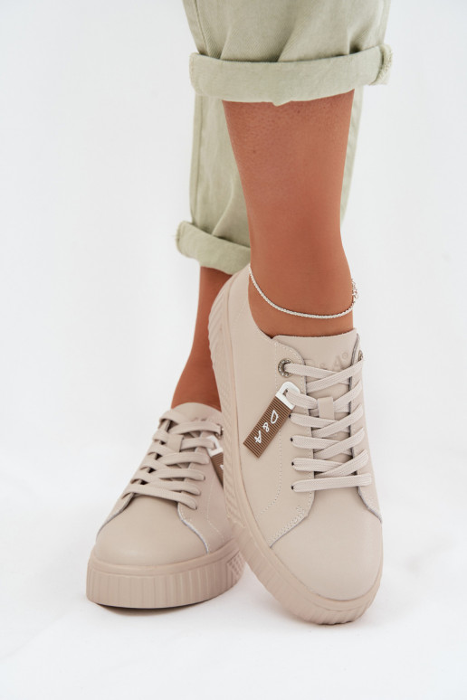 Scarpe modello sneakers FemminileAbilitatoturalnej Skóry D&A GR61-5591 beige