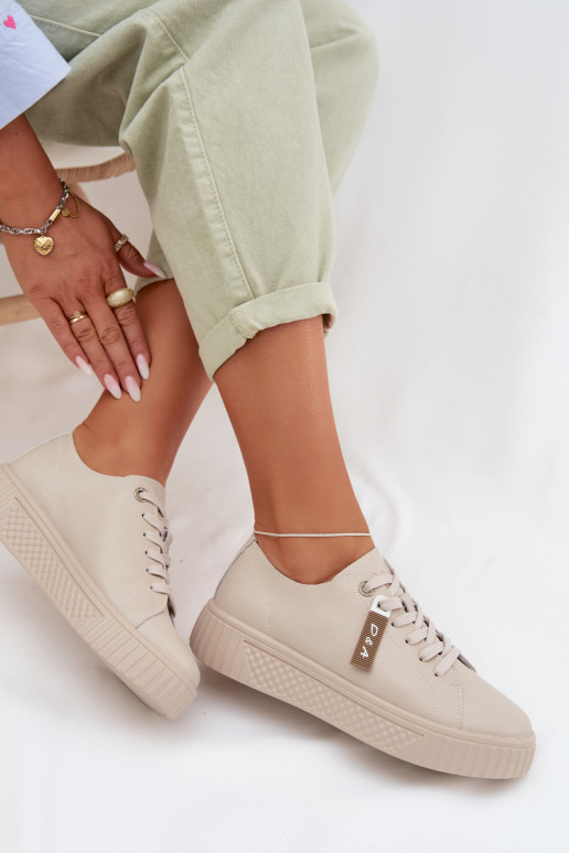 Scarpe modello sneakers FemminileAbilitatoturalnej Skóry D&A GR61-5591 beige