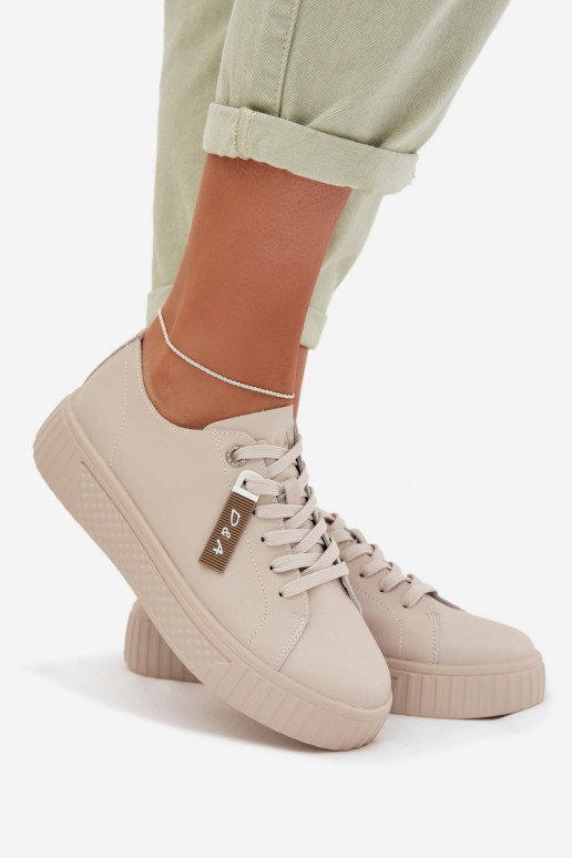 Scarpe modello sneakers FemminileAbilitatoturalnej Skóry D&A GR61-5591 beige