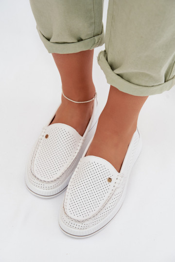 scarpe FemminileAbilitatoturalnej Skóry S.Barski GR61-5980 Colore bianco