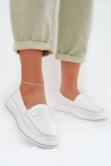 scarpe FemminileAbilitatoturalnej Skóry S.Barski GR61-5980 Colore bianco 2