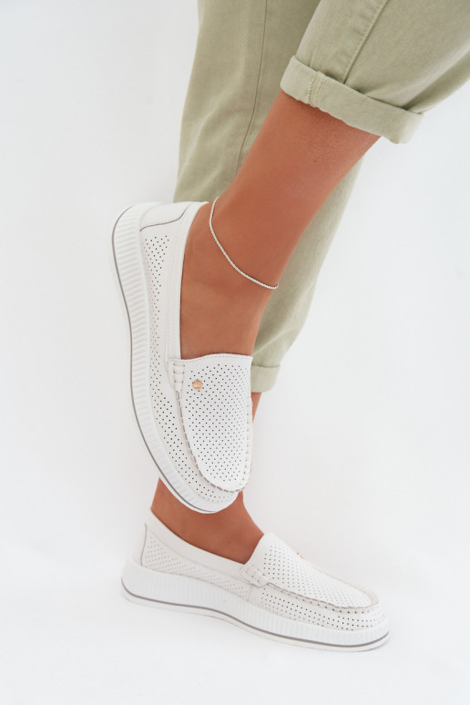 scarpe FemminileAbilitatoturalnej Skóry S.Barski GR61-5980 Colore bianco