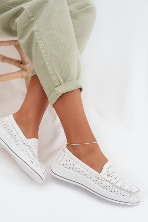 scarpe FemminileAbilitatoturalnej Skóry S.Barski GR61-5980 Colore bianco