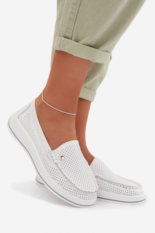 scarpe FemminileAbilitatoturalnej Skóry S.Barski GR61-5980 Colore bianco