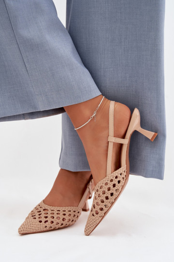 sandali fantasia Femminile con i tacchi beige Selinae