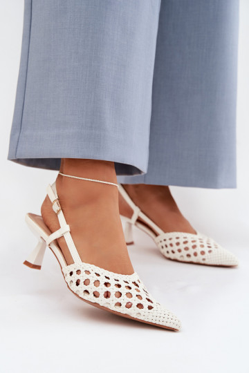 sandali fantasia Femminile con i tacchi Colore bianco Selinae 2