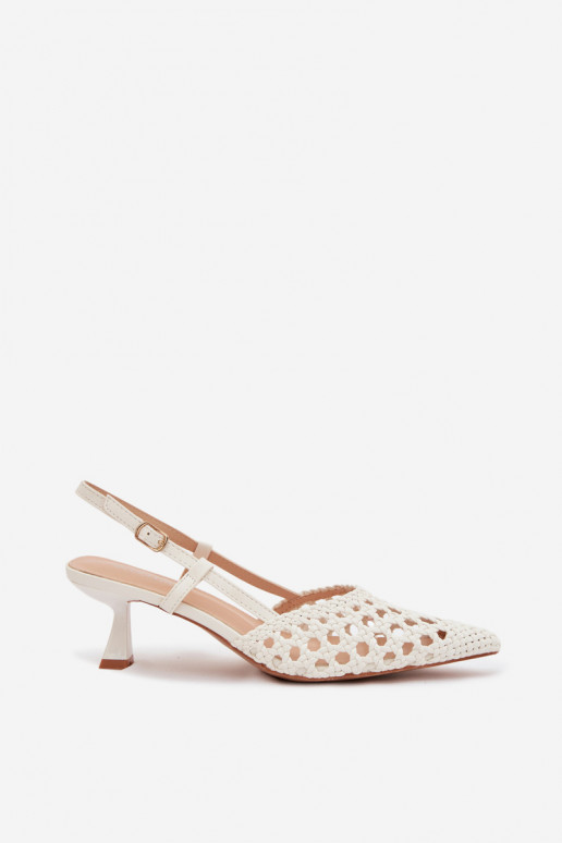 sandali fantasia Femminile con i tacchi Colore bianco Selinae