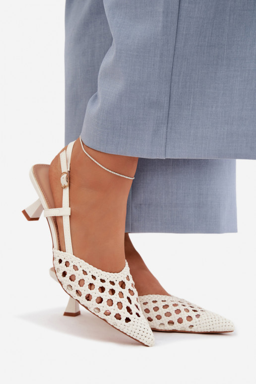 sandali fantasia Femminile con i tacchi Colore bianco Selinae