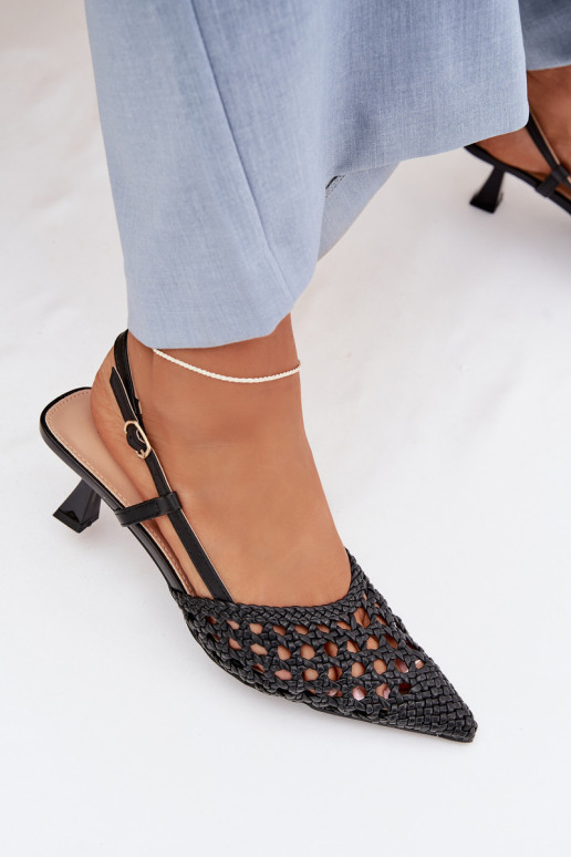 sandali fantasia Femminile con i tacchi colore nero Selinae