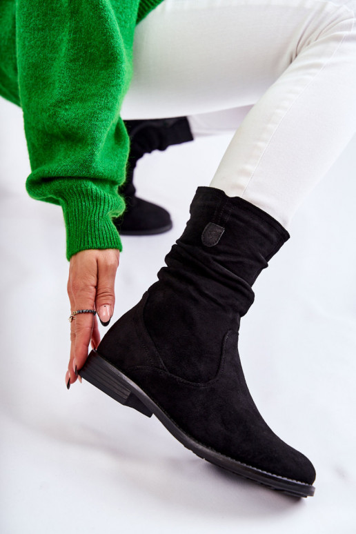 Fronzoli da donna Scarpe scamosciate colore nero Joanne