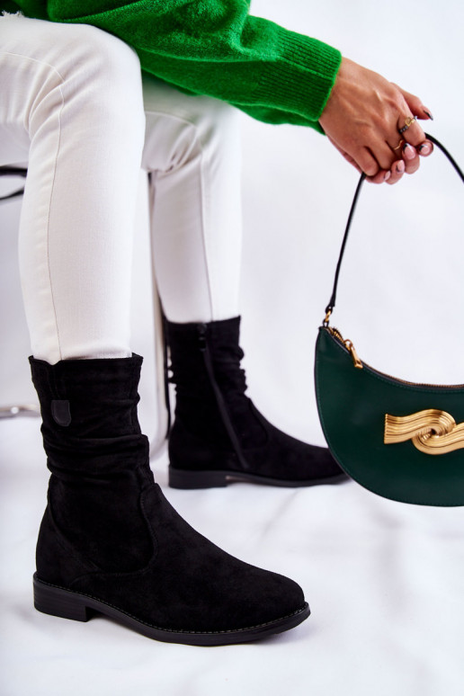 Fronzoli da donna Scarpe scamosciate colore nero Joanne