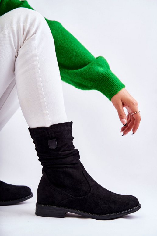 Fronzoli da donna Scarpe scamosciate colore nero Joanne