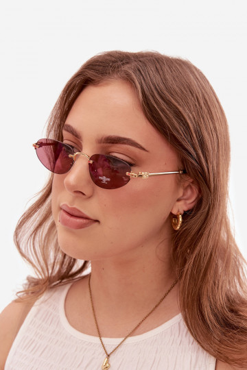 Occhiali da sole Femminile Rosa scuro 2