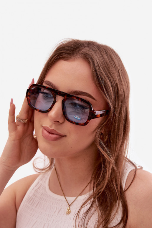 Femminile Occhiali da soleFiltrem UV marrone-colore blu