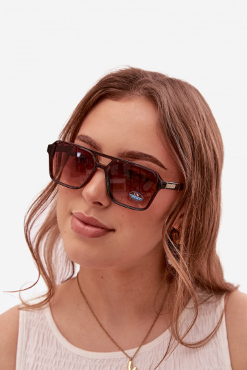Occhiali da sole Femminile Ze colore doratom Detalem colore marrone 2