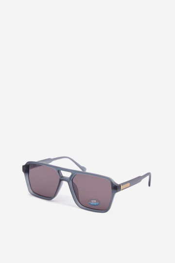 Occhiali da sole Femminile Ze color argentom Detalem blu-colore grigio