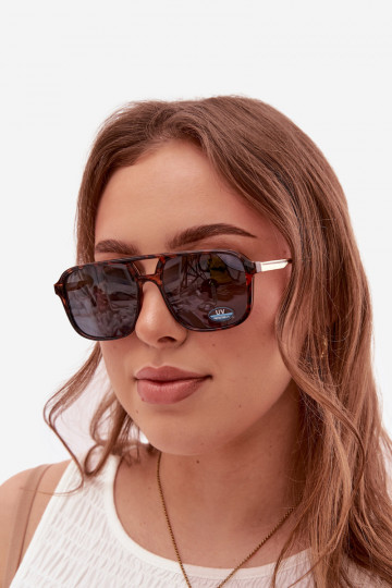 Occhiali da sole FemminileFiltrem UV marrone-colore nero 2
