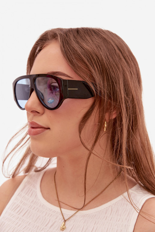 Femminile Occhiali da sole Nero e-colore blu