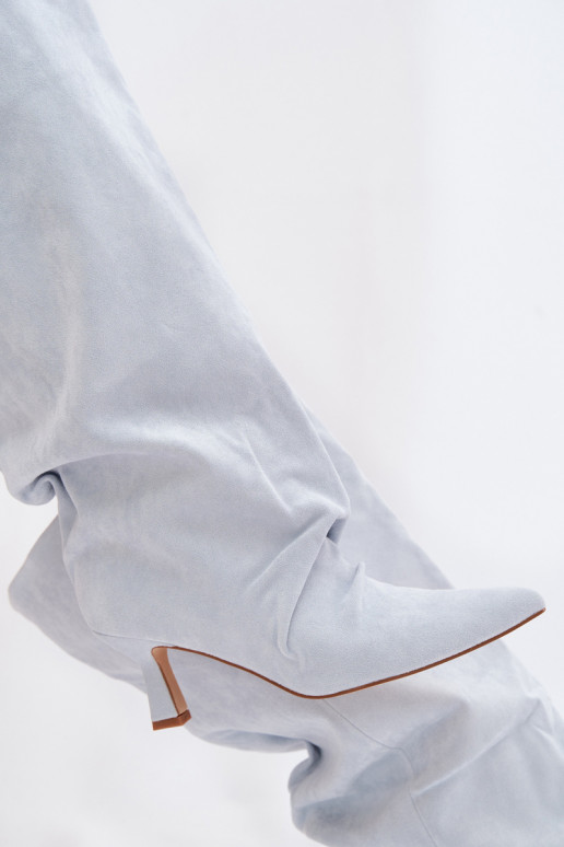 stivaliSzeroką CholeAką I Deverszczeniem con i tacchi azzurro Harela