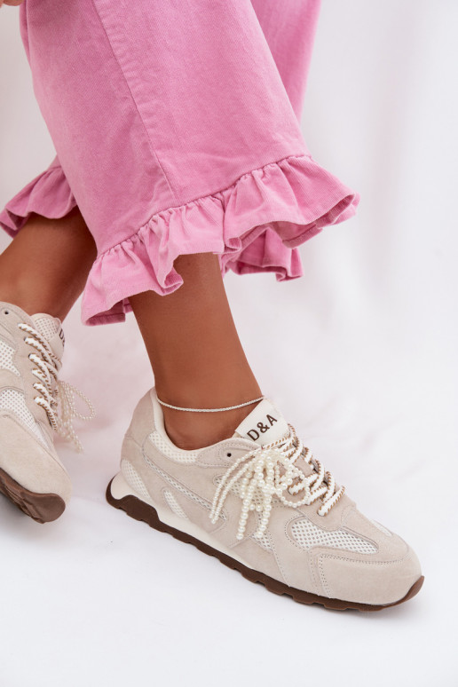 Pelle dalla pelle scamosciata Scarpe modello sneakers Femminile MK61-0705 colore grigio