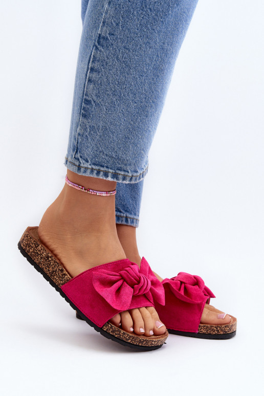 Femminile Pantofolecon nastri colore rosa Ezephira