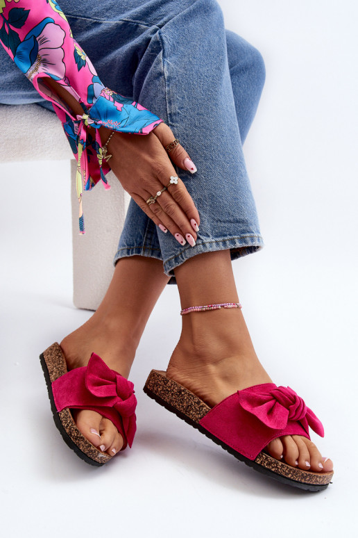 Femminile Pantofolecon nastri colore rosa Ezephira