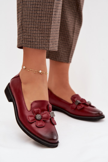 scarpe Femminile con tacchi larghi Con decorazionii con motivi florealiami Borgogna Tavillette 2