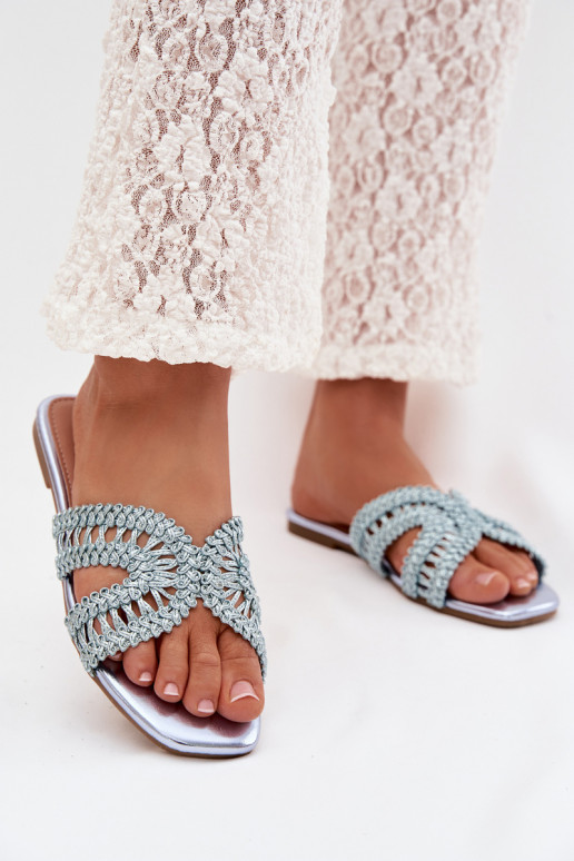 Pantofole Appartamento delle donne colore blu Fariella