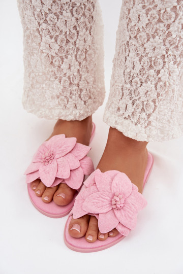 Pantofole da donna rosa con motivi floreali Elzoria