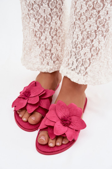 Pantofole da donna rosa con motivi floreali Elzoria