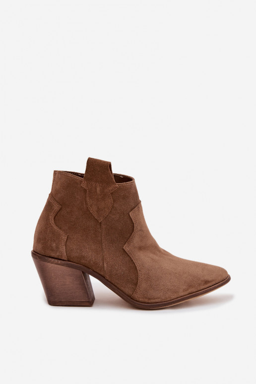 stivali stile coAboyAbilitatoturalnego dalla pelle scamosciatau Zazoo 3153 colore kaki