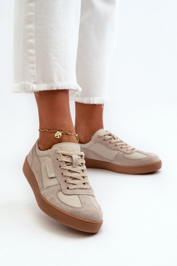 Sneakers in camoscio grigie per donne Vinceza 7933 2