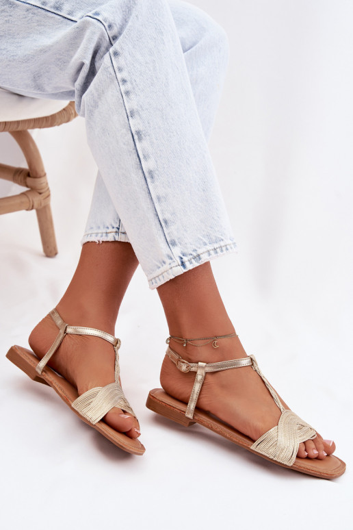 Sandali bassi da donna colore dorato Nexora