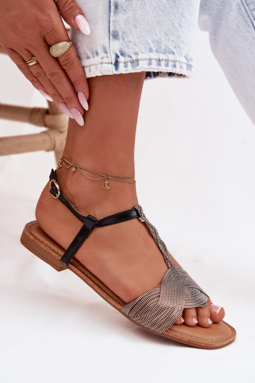 Sandali bassi da donna colore nero Nexora