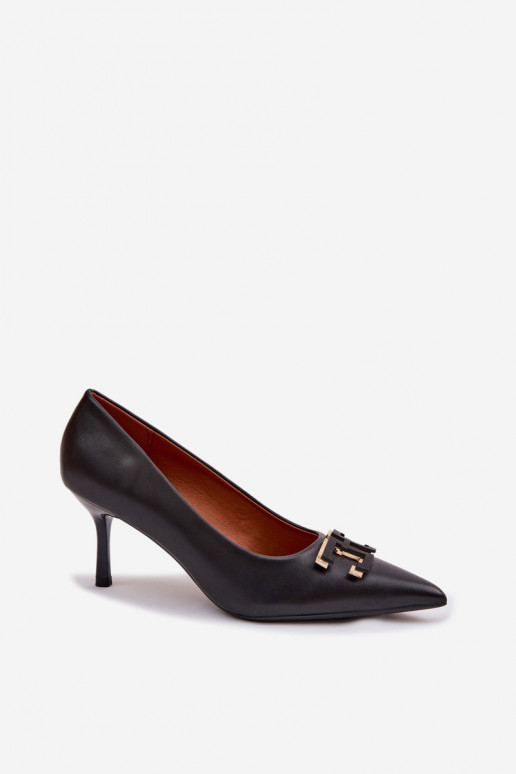 scarpe col tacco alto Scarpe con ornamenti Eko Pelle colore nero Fivara