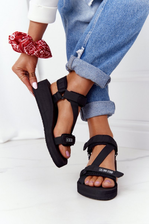 Ciabatte leggere Sandali platform Big Star FF274A349 colore nero