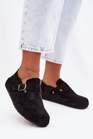 Scarpe da donna in pelle sintetica con fibbie nere Ismora 2