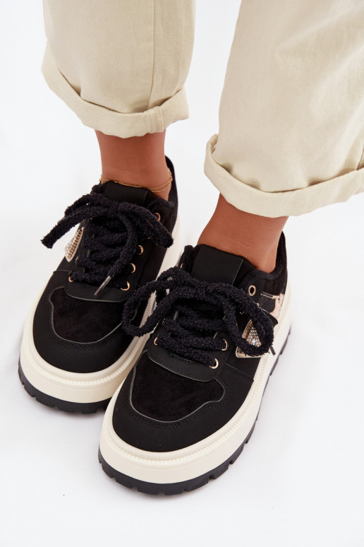 Scarpe modello sneakers Femminile con una piattaforma colore nero Florinda