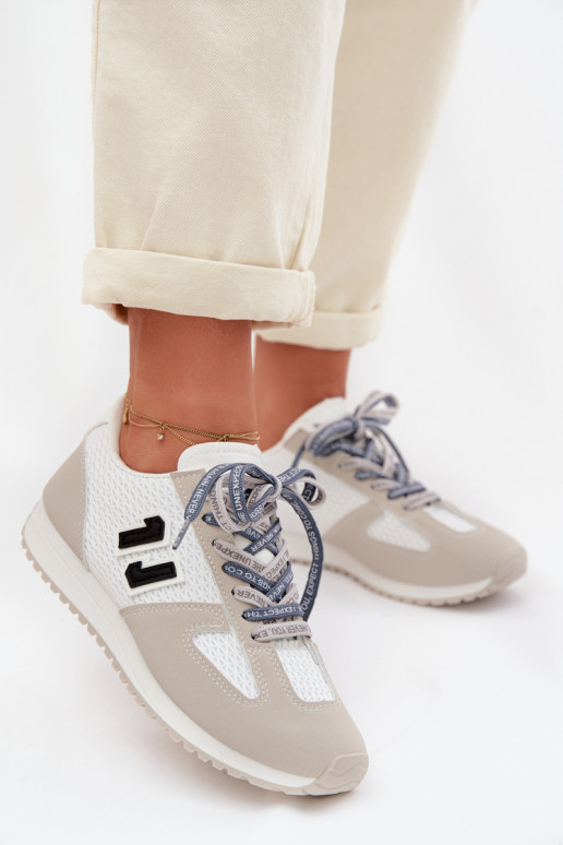 Scarpe modello sneakers Femminile Con decorazioni Allacciaturam colore grigio Henira