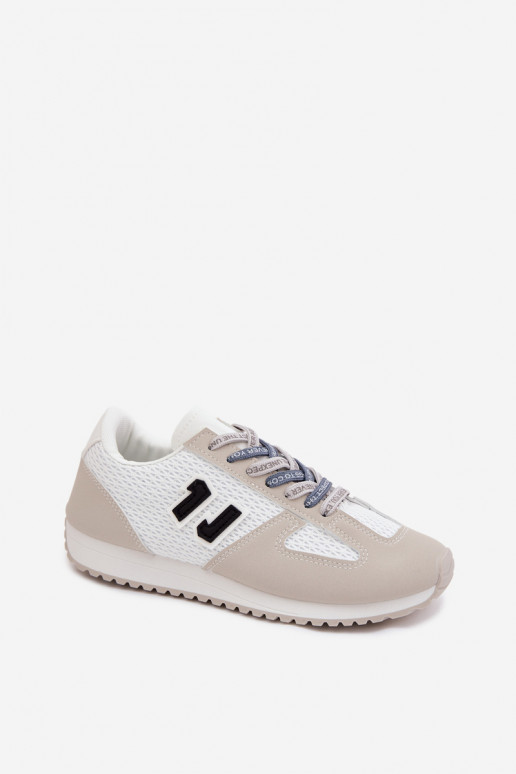 Scarpe modello sneakers Femminile Con decorazioni Allacciaturam colore grigio Henira